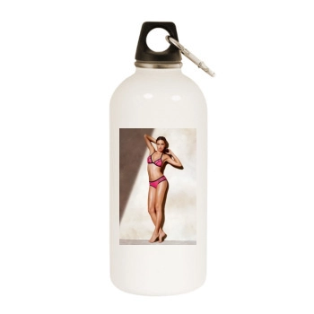 Adriana Lima White Water Bottle With Carabiner