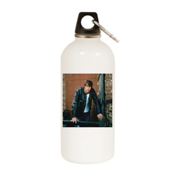 Brendan Fehr White Water Bottle With Carabiner