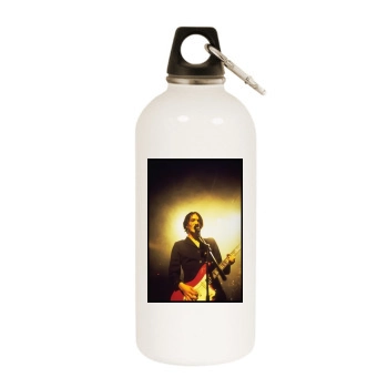 Brian Molko White Water Bottle With Carabiner