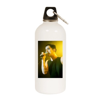 Brian Molko White Water Bottle With Carabiner