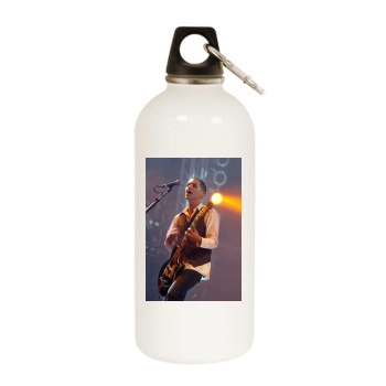 Brian Molko White Water Bottle With Carabiner