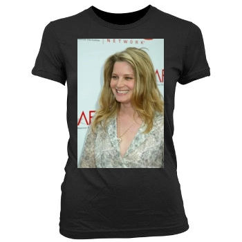 Bridget Fonda Women's Junior Cut Crewneck T-Shirt