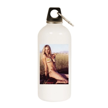 Bridget Hall White Water Bottle With Carabiner
