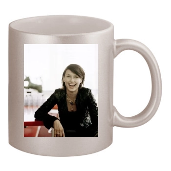 Bridget Moynahan 11oz Metallic Silver Mug