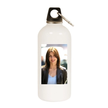 Bridget Moynahan White Water Bottle With Carabiner