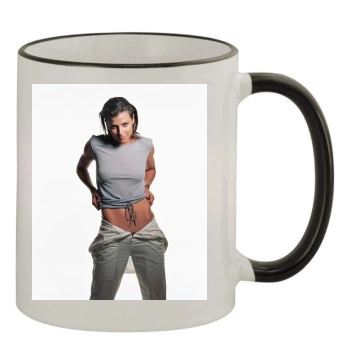 Bridget Moynahan 11oz Colored Rim & Handle Mug