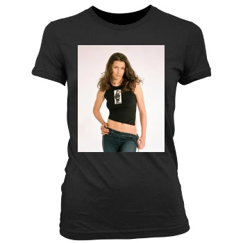 Bridget Moynahan Women's Junior Cut Crewneck T-Shirt