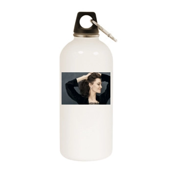 Angelina Jolie White Water Bottle With Carabiner