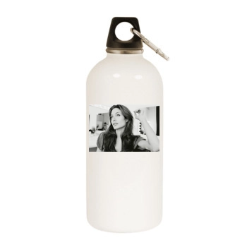 Angelina Jolie White Water Bottle With Carabiner