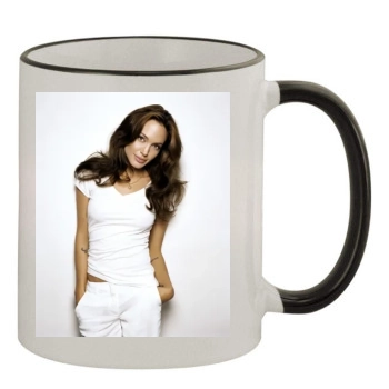 Angelina Jolie 11oz Colored Rim & Handle Mug