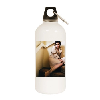 Bridget Moynahan White Water Bottle With Carabiner