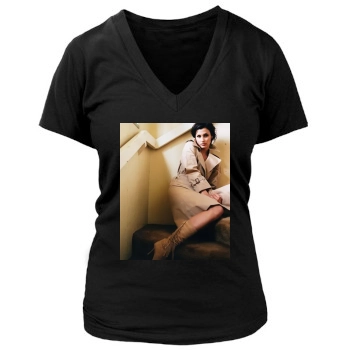 Bridget Moynahan Women's Deep V-Neck TShirt