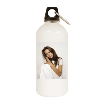 Angelina Jolie White Water Bottle With Carabiner