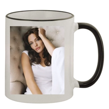 Angelina Jolie 11oz Colored Rim & Handle Mug