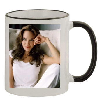 Angelina Jolie 11oz Colored Rim & Handle Mug