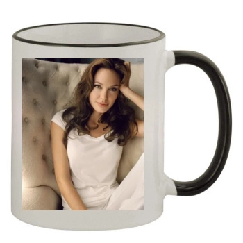 Angelina Jolie 11oz Colored Rim & Handle Mug