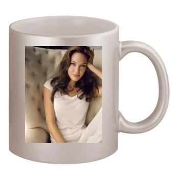 Angelina Jolie 11oz Metallic Silver Mug