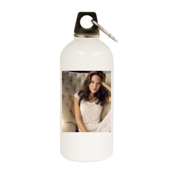 Angelina Jolie White Water Bottle With Carabiner