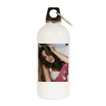 Angelina Jolie White Water Bottle With Carabiner