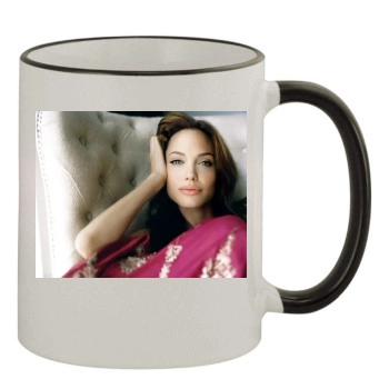 Angelina Jolie 11oz Colored Rim & Handle Mug