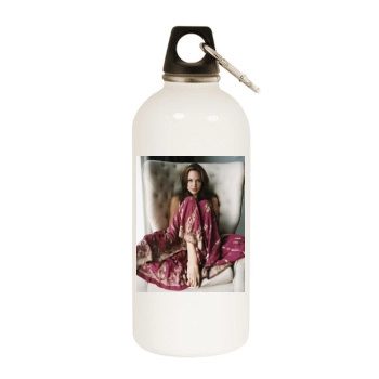 Angelina Jolie White Water Bottle With Carabiner