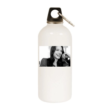 Angelina Jolie White Water Bottle With Carabiner