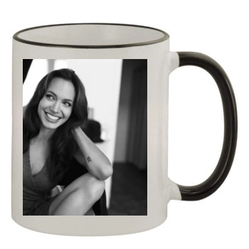 Angelina Jolie 11oz Colored Rim & Handle Mug