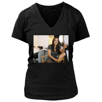 Angelina Jolie Women's Deep V-Neck TShirt