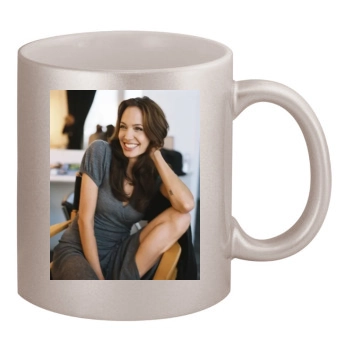 Angelina Jolie 11oz Metallic Silver Mug