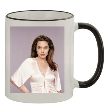 Angelina Jolie 11oz Colored Rim & Handle Mug