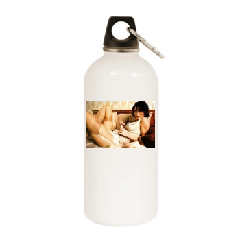 Bridget Moynahan White Water Bottle With Carabiner