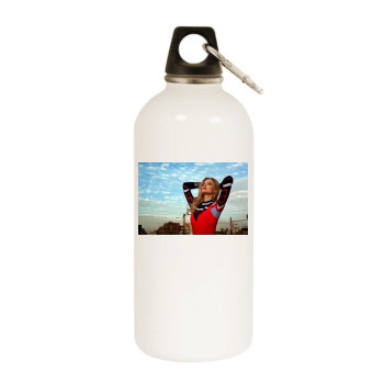 Bar Refaeli White Water Bottle With Carabiner