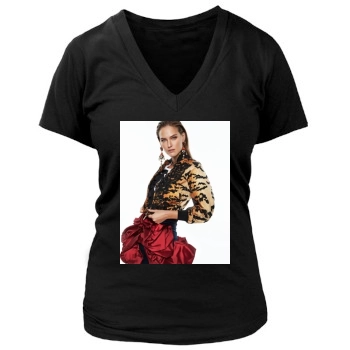 Bar Refaeli Women's Deep V-Neck TShirt