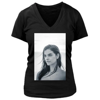 Barbara Palvin Women's Deep V-Neck TShirt