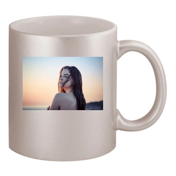 Barbara Palvin 11oz Metallic Silver Mug