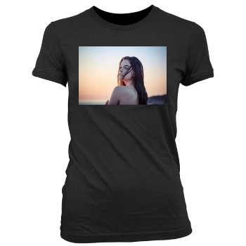 Barbara Palvin Women's Junior Cut Crewneck T-Shirt