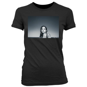 Barbara Palvin Women's Junior Cut Crewneck T-Shirt