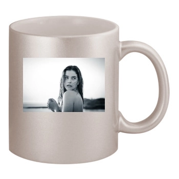 Barbara Palvin 11oz Metallic Silver Mug