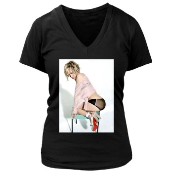 Brittany Murphy Women's Deep V-Neck TShirt