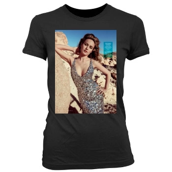 Brie Larson Women's Junior Cut Crewneck T-Shirt