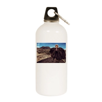 Brie Larson White Water Bottle With Carabiner