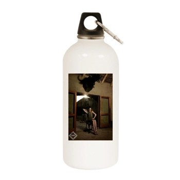 Candice Swanepoel White Water Bottle With Carabiner