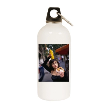 Brittany Murphy White Water Bottle With Carabiner