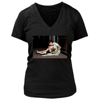 Brittany Murphy Women's Deep V-Neck TShirt