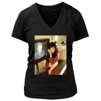 Brittany Murphy Women's Deep V-Neck TShirt