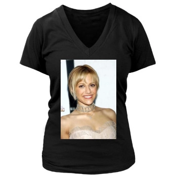 Brittany Murphy Women's Deep V-Neck TShirt