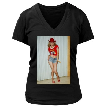 Brittany Murphy Women's Deep V-Neck TShirt