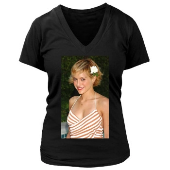 Brittany Murphy Women's Deep V-Neck TShirt