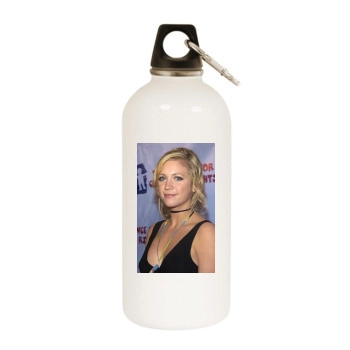 Brittany Snow White Water Bottle With Carabiner