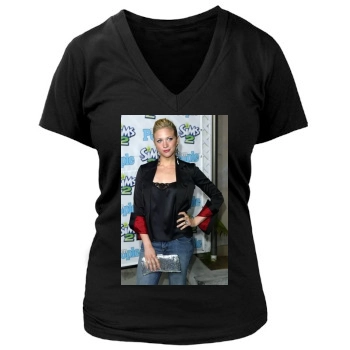 Brittany Snow Women's Deep V-Neck TShirt